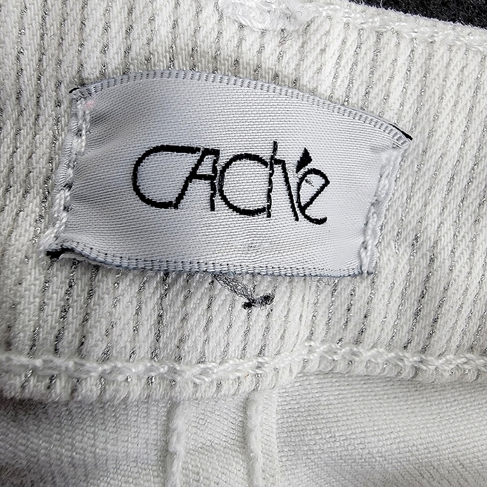 Cache Women's 4 Made in the USA Sparkly Slim Ankle Mid Rise Bottoms - Picture 6 of 12